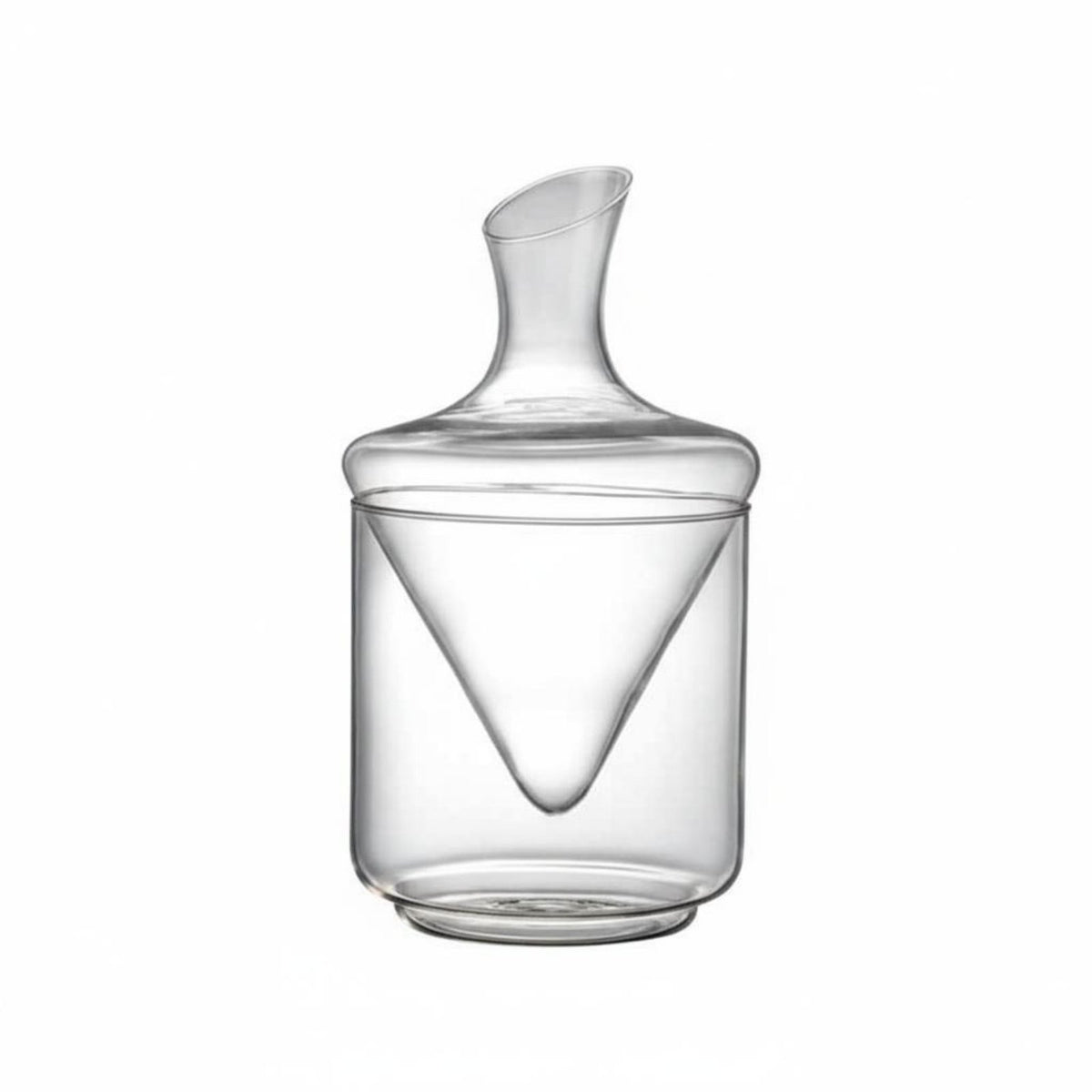 Vino Decanter Ice Container Set Wobble Design Wobbling Red Vino Decanter Fast Aeration Safe Crystal for Home Bar, Parties