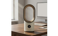 Type-C Charging Bladeless Humidifying Fan 3-Speed Bladeless Desk Fan LED Display Air Cooler Portable
