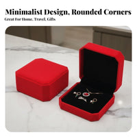 Rounded Corners Velvet Bracelet Box Premium Quality Bangle Gift Box Elegant Design for Women, Men, Gifting, Special Occasions, Home Storage