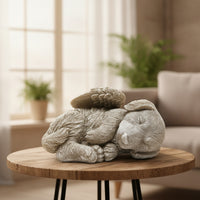 Angel Dog Statue Peaceful Angel Dog Figurine Garden Decoration Long-Lasting Feathered for Pet Owners, Patio, Flower Bed
