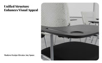 Foldable Design Student Chair with Attached Desk Space-Saving Student Desk Chair Long-Lasting Steel Frame Comfortable Cushion for Students, Trainees, Office Workers, Classrooms, Training Room, Offices, Library