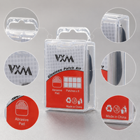 VXM Mountain Bike Glueless Tire Repair Kit, 8 Patches, Quick Fix Tool Box Set