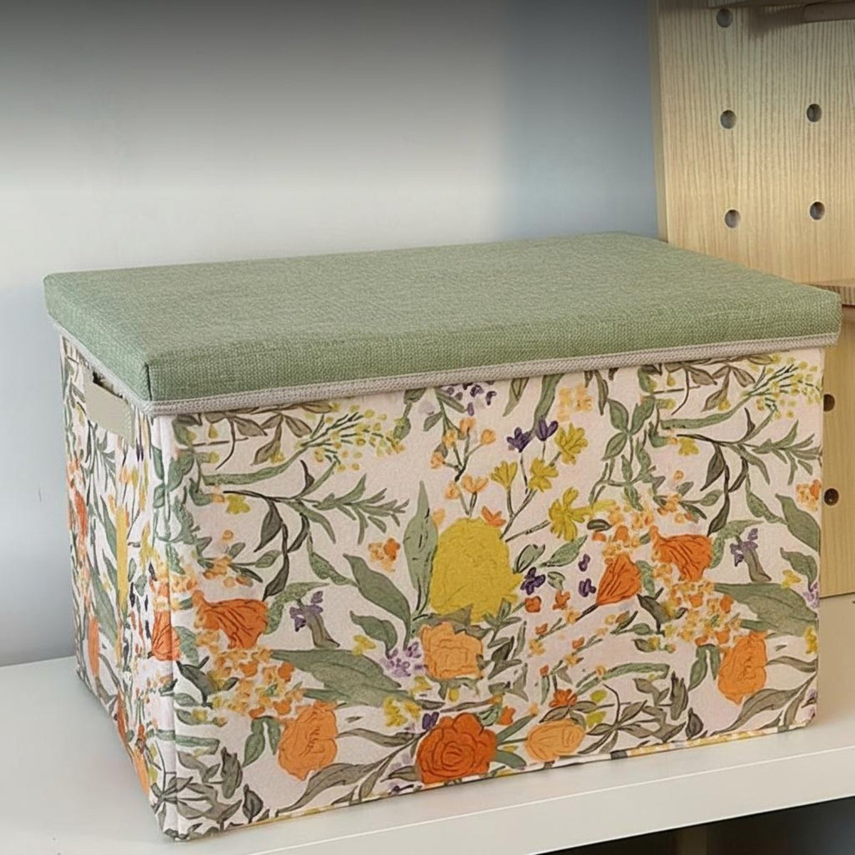 Foldable Storage Box with Lid, Large Capacity Organizer