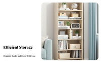 Space-Saving Multi-Tier Shelving Unit with Base Cabinet Large Capacity Multi-Tier Accessible Cabinet Easy Assembly Storage Shelf Modern Design for Book Lovers, Homeowners, Office Workers, Bay Window, Balcony, Study Room, Bedroom