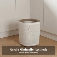 Hollow Trash Can Accessible Top Lidless Garbage Can Plastic Office Bin Stylish Design Mesh Waste Basket Minimalist