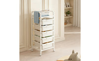 Rolling Toy Storage Rack Toy Storage Rack with Wheels Vertical Utility Cart with Wheels for Kids, Young Children, Playroom, Nursery