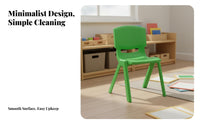 Rounded Corner Design Plastic Kids Table and Chair Set Easy to Clean children's Study Desk and Chair Set Polished Burr-Smooth Surface Kindergarten Study Table Anti-Slip Feet for Preschoolers, Toddlers, Teachers, Playroom, Daycare Center, Classroom