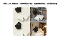 Layered Black Strapless Doll Outfit Buckle Detail Two-Piece Doll Set Soft Cloth Toy Clothing Stylish