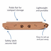 Plastic Dog Stairs, Beige Pet Climbing Ladder for Small Dogs, Non-Slip Bedside Steps for Cats, Foldable Pet Ramp for Home Use, 433 Climbing Ladder