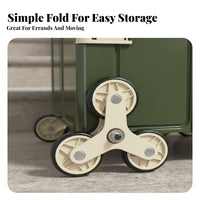 Telescoping Handle Stair Climbing Cart Multi-Functional Stair Climbing Shopping Cart Multifunctional Portable Grocery Trolley Large Capacity for Shoppers, Seniors, Parents, Stairs, Moving, Travel, Outdoor