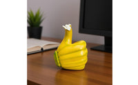 Banana Thumbs up Statue Creative Design Resin Banana Hand Decor Motivational Gift Thumbs up Hand Figurine for Friends, Office Desk, Desktop, Bookshelf