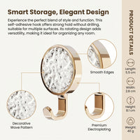 Cabinet Door Single Hook for Homeowner Organization, Removable Utility with Strong Sticky for Kitchen, No-Drill Bathroom Towel