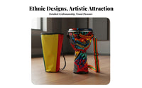 Djembe Tuning Patterned Djembe Lightweight Hand Drum for Beginners, Music Students, Musical Performances, in-Person Performance