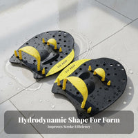 3 Pieces Builds Strength Swimming Hand Paddles Hydrodynamic Design Stroke Improvement Paddles Adjustable Straps Front Crawl Training Gear Posture Ion for Swimmers, Children, Beginners