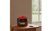 Electric Simulated Fire Lamp with Metal Base Cylindrical Light Decorative Simulated Fire Lamp for Nightclubs, Taverns