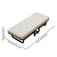 Folding Bed Portable Guest Bed Single Rest Cot Mattress Sturdy Frame Space Saving Design Suitable for Office Home Hospital Camping
