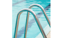 Stainless Steel Pool Handrail with Base Flanges Polished Pool Handrail Easy Install Grab Bar Long-Lasting for Hotel Owners