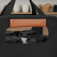Travel-Friendly Beverage Cup Holder Easy to Clean Multi-Cup Carrier Bag Leak-Resistant Design Reusable Drink Carrier for Delivery Drivers, Picnics