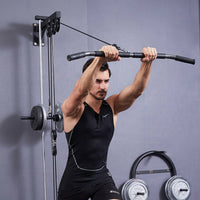 Lat Pulldown Bar Textured Lat Pulldown Attachment Heavy-Duty Straight Bar Cable Attachment for Home Gym