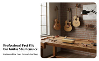 Polished Filing Guitar Fret Beveling File High Precision Double Angle Fret File Professional Grade for Luthiers, Fretwork, Repair Shop