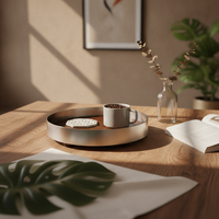 Stainless Steel Tray Luxury Look Table Accessory Modern Design