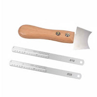 3 Pieces Stainless Steel Guitar Luthier Tool Set Precise Measurement Guitar Setup and Maintenance Kit Long-Lasting Fret Slotting Saw Kit All-in-a for Luthiers, DIY Enthusiasts, Workshop