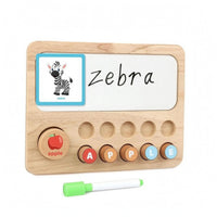 Educational Alphabet Board Toy Removable Tokens Math Learning Board Child-Friendly Alphabet Matching Game Reusable Cards for Preschoolers, Kids, Classroom