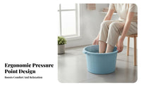 Massage Bumps Plastic Foot Bath Tub Portable Handles Foot Bath Basin Nordic Aesthetic for Home Spa, Bathroom, Living Room