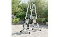 Double-Sided Telescopic Ladder Aluminum Telescopic Ladder with Support Supports for Homeowners, Handymen, Home Repair, Garage, Workshop