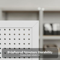 Wall Mounted Organizer Board Space Saving Wall Mount Pegboard Panel Versatile Perforated Display Panel for Crafters, Kitchen, Retail Store, Office