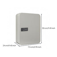 Metal Key Storage Box Lockable Wall Mount Key Cabinet Matte Finish Rounded Corners