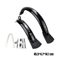 Black Mudguard Pair Metal Support Rods Bike Mudguard Engineering
