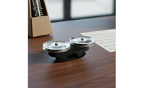 Two Jingling Discs Wooden Finger Tambourine Silver Metal Finger Tambourine Lightweight Hand Percussion Compact
