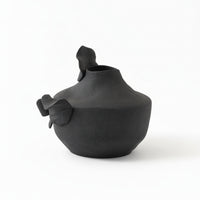 Vase with Petal Details Artistic Sculptural Vase Textured Vessel for Living Room, Lobby Area
