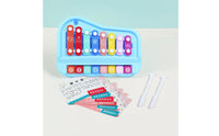 Xylophone with Mallets Educational Hand-Held Percussion Piano Well-Tuned Percussion Instrument for Young Children, Beginners, Home, Classroom