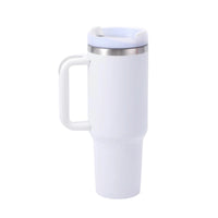 Insulated Tumbler with Handle Large Capacity Tumbler with Handle Portable Vessel for Commuters, Road Trips