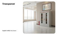 Sturdy Construction Emergency Supply Cabinet Heavy-Duty Fire Protection Equipment Cabinet Long-Lasting Stainless Steel Safety Locker High Security Lock for Facility Managers, Industrial Workers, Factories, Warehouses, Public Buildings