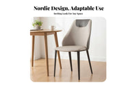 Light Luxury Design Upholstered Dining Chair Minimalist Design Two-Tone Upholstered Chair Padded Seat Seating Furniture Ergonomic Backrest for Restaurant Owners, Homeowners, Families, Kitchen, Living Room, Reception Area, Home Office