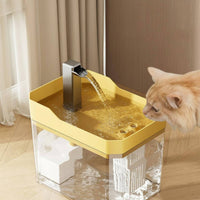 Automatic Cat Water Dispenser Multi-Layer Filtration Automatic Pet Water Dispenser Large 1.5L Capacity Electric Pet Waterer for Cats, Small Pets