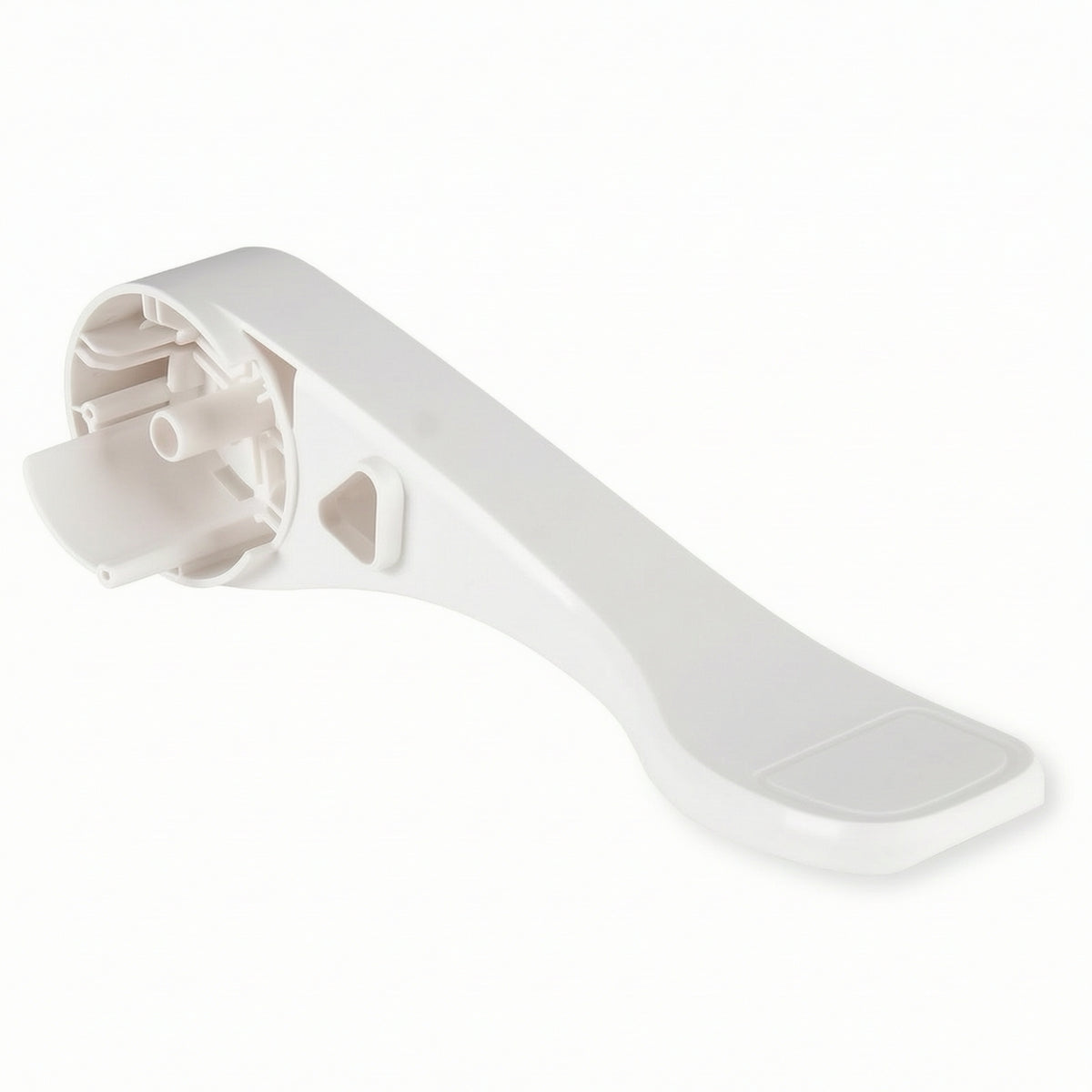 White RV Toilet Pedal Curved Toilet Foot Pedal Compact Hardware Low-Profile for Recreational Vehicle