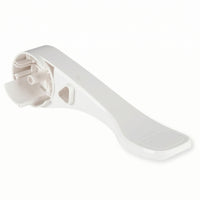 White RV Toilet Pedal Curved Toilet Foot Pedal Compact Hardware Low-Profile for Recreational Vehicle