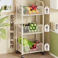 Kitchen Vegetable Storage Rack with Wheels, Multi-purpose Cart