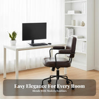 Height Adjustable Ergonomic Computer Chair with Casters Support Rolling Task Chair Breathable Mesh spine rotate Seat sturdyDuty for Students, Adults, Study Room, Bedroom, Workspace