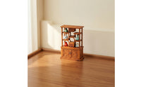 Diorama Cabinet 1/64 Scale Miniature Cabinet Shelf Traditional Chinese Furniture Wood-Grain for Hobbyists, Micro Landscape