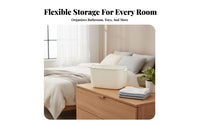 Imitation Rattan container flexible Woven Organizer Lightweight for Living Room
