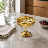 Stainless Steel Dessert Cup Food-Grade Footed Ice Cream Dish Polished Finish Footed Dessert Bowl for Party