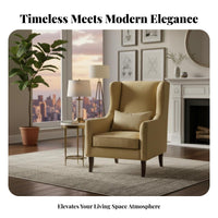 2 Pieces Matching Footrest Upholstered Armchair with Footstool Modern Elegant Design Living Room Furniture Textured Upholstery Lounge Chair long-lasting Frame for Hoteliers, Interior Designers, Homeowners, Hotel, Bedroom, Balcony, Office