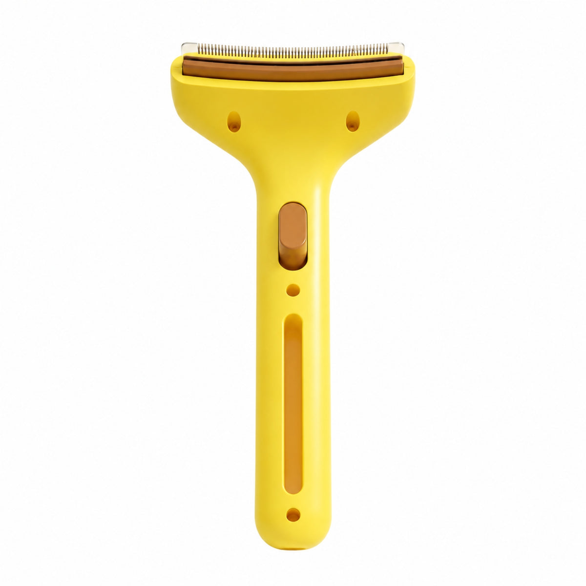 Thinning Comb Fine-Tooth Comb with Curved Head Self-Cleaning Pet Brush Stainless Steel Handheld for Long-Haired Pets, Deshedding