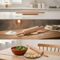 Rolling Pin Polished Wooden Rolling Pin Pastry Roller Sanded Wooden Pastry Roller Classic for Bakers, Dumpling Making
