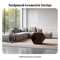 Artistic Design Polyhedron Side Table Geometric Shape Nightstand Minimalist & Design Indoor Furniture Movable for Art Lovers, Apartment Dwellers, Interior Designers, Living Room, Bedroom, study corner, Hallway